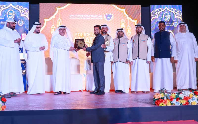 അഹമ്മദ് വയലിന് അജ്മാൻ പോലീസ് ക്ലബ്ന്റെ ആദരം.